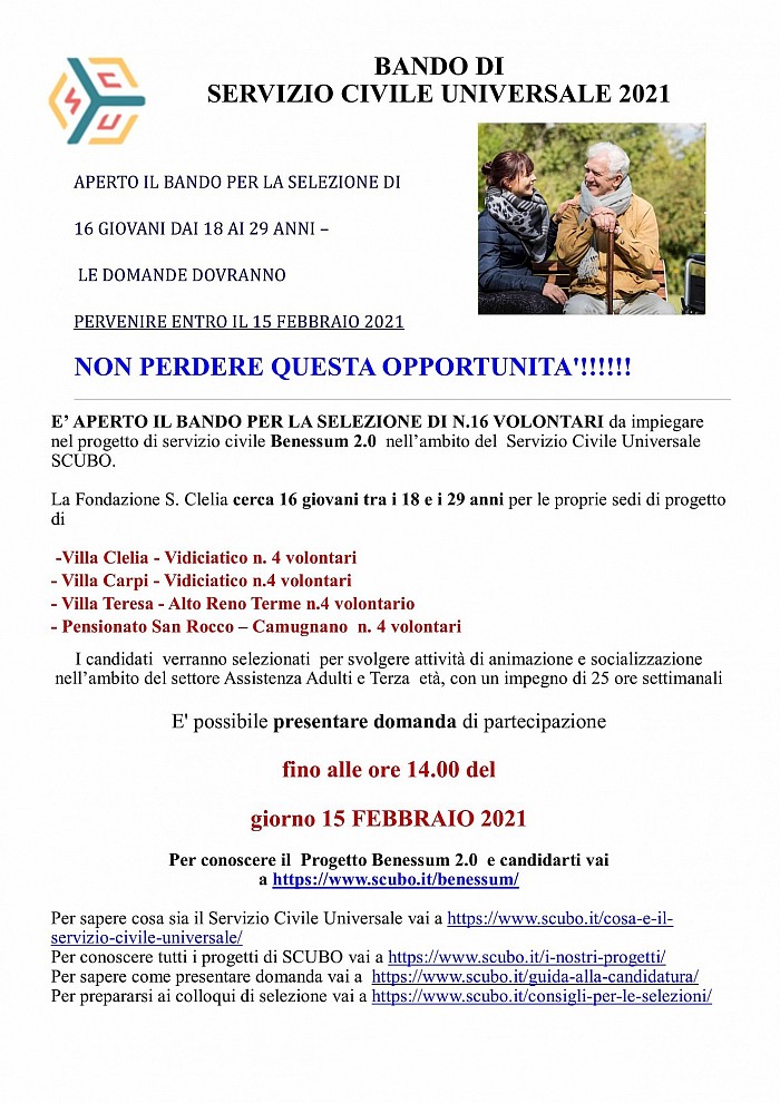 bando servizio civile 2021